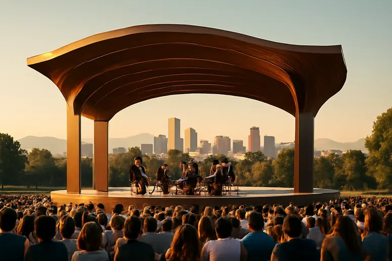 Denver City Park สร้าง Bandstand ใหม่หลังไฟไหม้: สวยกว่าเดิม!